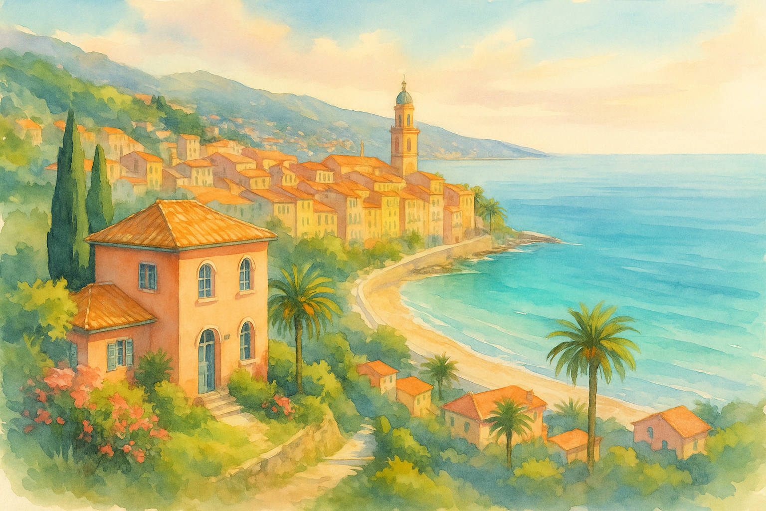 Paysage urbain de Menton – marché immobilier